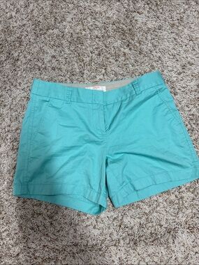 J. Crew Teal Cotton Chino Bermuda Shorts